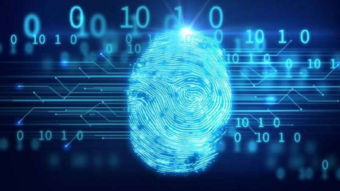 Ilustrasi Blockchain dan keamanan data.
