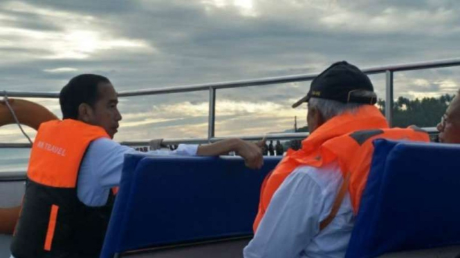 Presiden Jokowi bersama sejumlah menteri mengunjungi Bunaken, Jumat, 5 Juli 2019