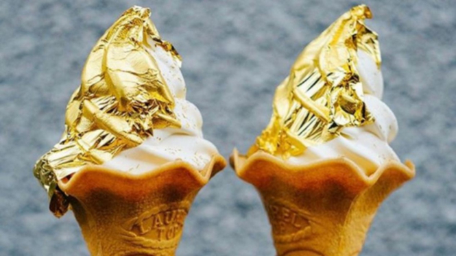 Gold ice cream