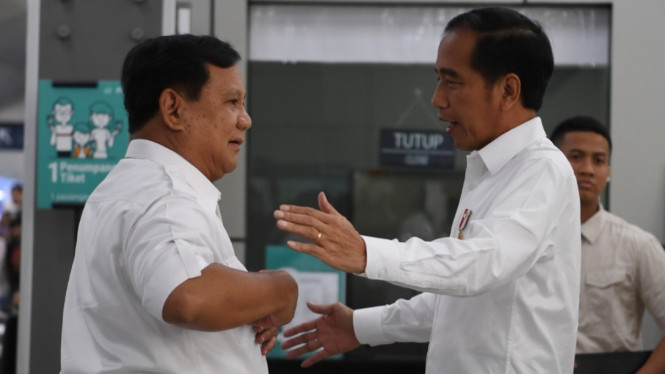 Pertemuan Jokowi-Prabowo usai Pilpres 2019.