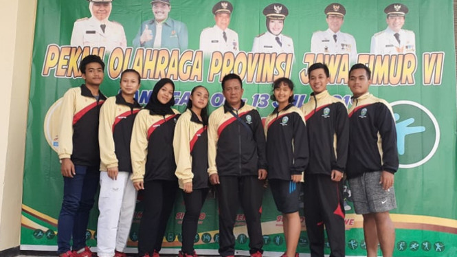Atlet-atlet taekwondo Ponorogo rebut 3 medali di Porprov Jatim. (FOTO: istimewa)