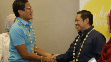 Eks Presiden PKS Anis Matta bertemu dengan Sandiaga Uno