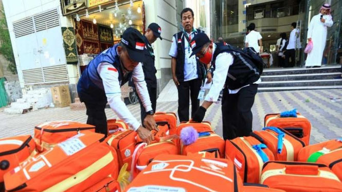 Tas koper barang bawaan jemaah haji UPG18 tiba di hotel