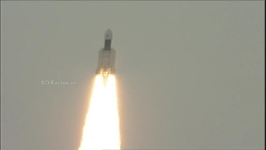 Roket lepas landas membawa wahana Chandrayaan-2 ke Bulan