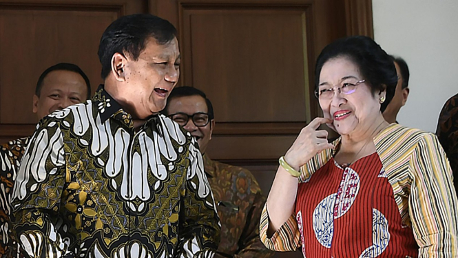 Megawati Soekarnoputri dan Prabowo Subianto.