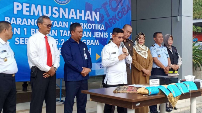 Pemusnahan Barang Sitaan Narkotika oleh BNN Provinsi Banten.