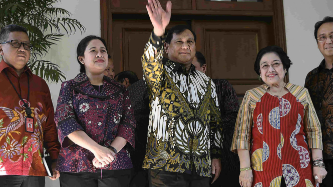 Megawati Soekarnoputri bertemu dengan Prabowo Subianto di Teuku Umar periode 2019.