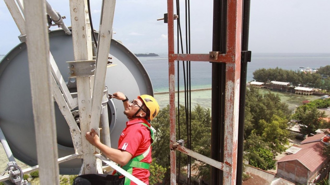 Menara BTS Telkomsel.