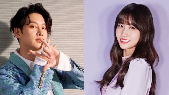 Heechul Super Junior dan Momo TWICE.