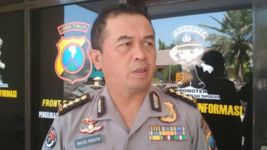Kepala Bidang Hubungan Masyarakat Polda Jatim Komisaris Besar Polisi Frans Kepala Bidang Hubungan Masyarakat Polda Jatim Komisaris Besar Polisi Frans Barung Mangera di Surabaya, Kamis, 8 Agustus 2019.