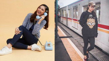 Gaya seleb pakai sneakers