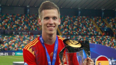 Dani Olmo ketika bermain untuk Timnas Spanyol U-21