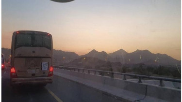 Senja menuju Muzdalifah.