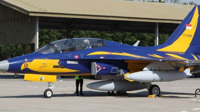 Jet tempur supersonik T-50i Golden Eagle.