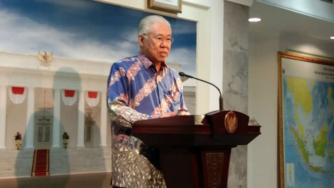 Menteri Perdagangan Enggartiasto Lukita di Kantor Presiden Jakarta.