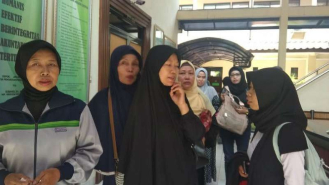 Korban First Travel di PN Depok, Jawa Barat.