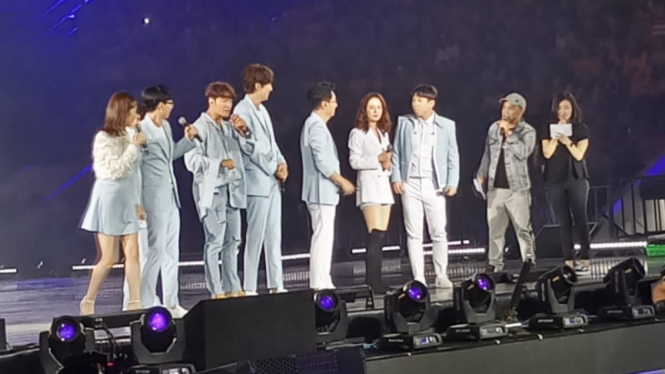 Fanmeeting Running Man di Istora Senayan, Jakarta, Sabtu malam, 17 Agustus 2019.