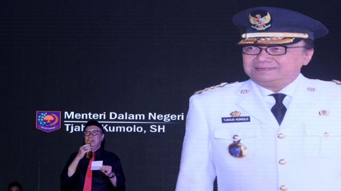 Menteri Dalam Negeri Tjahjo Kumolo di Kantor Kemendagri, Jakarta 