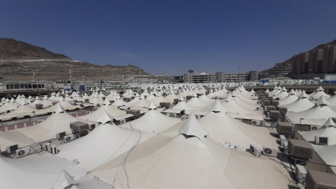 Tenda jemaah haji di kawasan Mina, Arab Saudi 
