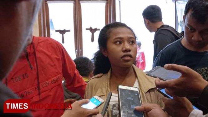 Nina Awendu mahasiswa asal Kabupaten Jayapura, Papua yang kuliah di Kota Malang. (Foto: Adhitya Hendra/TIMES Indonesia)