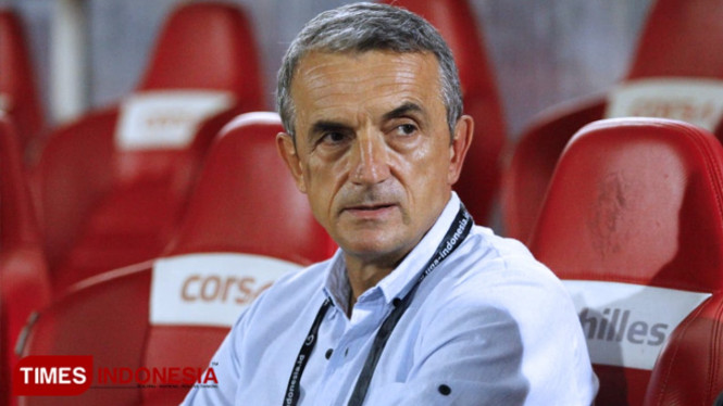 Pelatih Arema FC Milomir Seslija. (FOTO: Tria Adha/TIMES Indonesia)