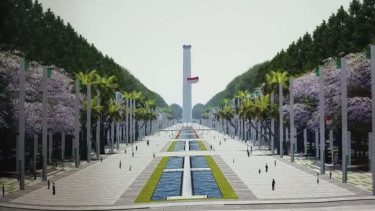 Plaza Merah Putih di Ibu Kota Baru.