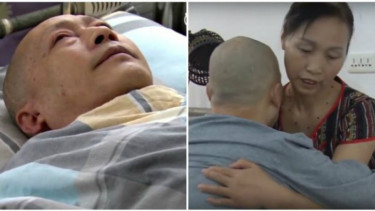 Zhang Guihuan merawat suaminya yang koma