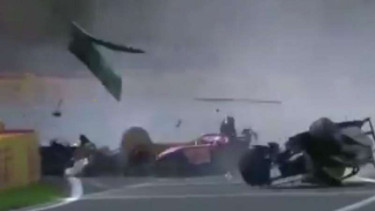 Kecelakaan saat Formula 2 Belgia.