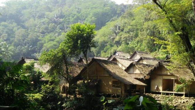 Suasana tempat tinggal Suku Baduy