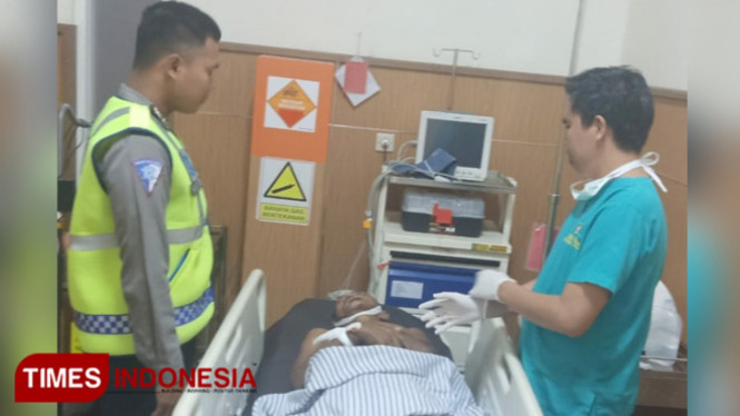 Korban saat menjalani perawatan di RS Bhakti Husada Krikilan. (Foto: Erwin Wahyudi/TIMES Indonesia).
