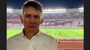 Dubes Inggris Owen Jenkins usai menonton Timnas Indonesia vs Thailand di Stadion Utama Gelora Bung Karno Jakarta, Selasa malam 10 September 2019.