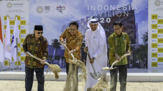 Ground breaking Paviliun Indonesia.