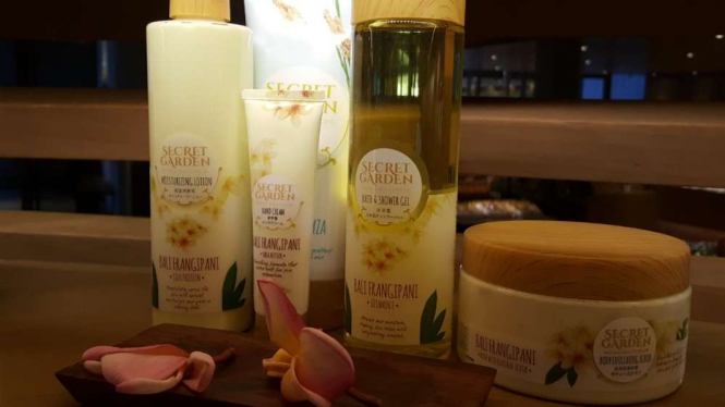 Olahan oryza dan frangipani untuk kecantikan kulit. 