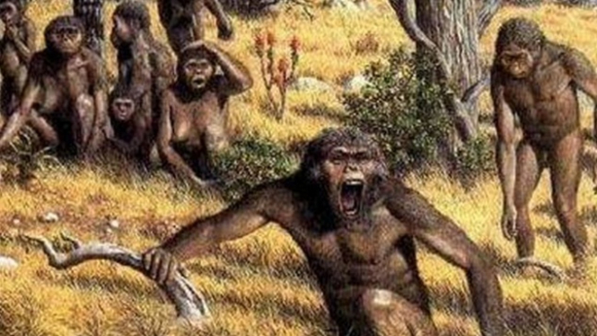 Ilustrasi manusia purba.