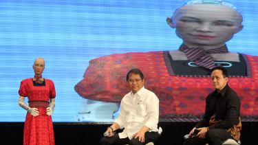 Melihat Robot Tercerdas di Dunia Kenakan Kebaya, Robot Sophia
