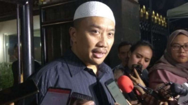 Menpora Imam Nahrawi memberikan pernyataan usai jadi tersangka.