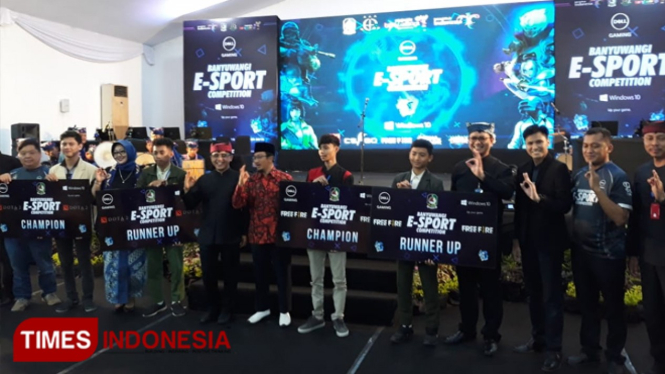 Kompetisi Banyuwangi E-Sport Competition 2019 di Gedung Paramitha Kencana (Foto : Roghib Mabrur/Times Indonesia)