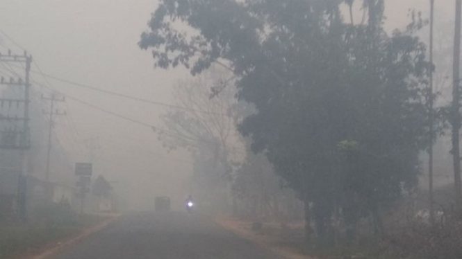 Kabut asap di Jambi, Sabtu 21 September 2019