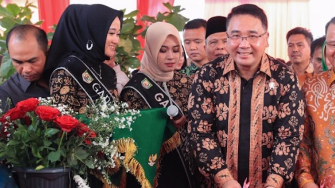 Menteri Desa, PDT dan Transmigrasi, Eko Putro Sandjojo membuka acara Gelar  Teknologi Tepat Guna (TTG) Nasional XXI 2019 di  Pusat Sarana Olahraga, Pantai Panjang Bengkulu pada Minggu (22/09/19).