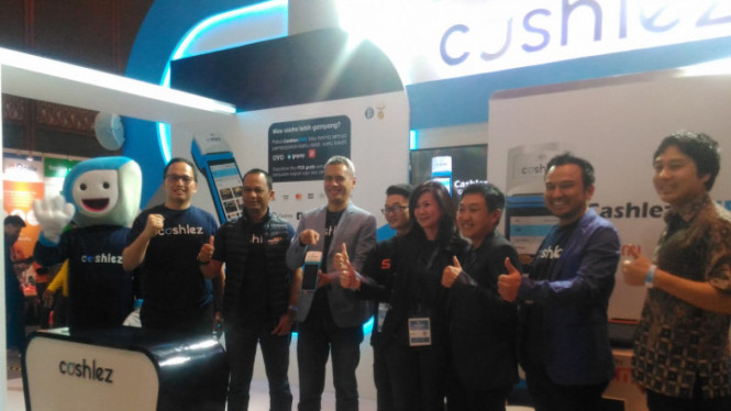 Aplikasi CashlezOne Permudah Pembayaran Bagi Pelaku Usaha. (FOTO: Bernadinus Adi Pramudita)