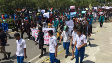 Ilustrasi siswa STM demo