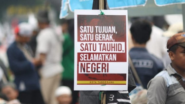 Aksi Mujahid 212 di Jakarta, Sabtu 9 September 2019.