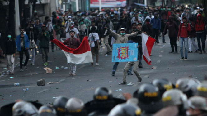 Aksi demo pelajar di Jakarta beberapa waktu lalu. (Foto ilustrasi)