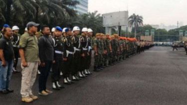 Ilustrasi pengamanan di Gedung DPR/MPR
