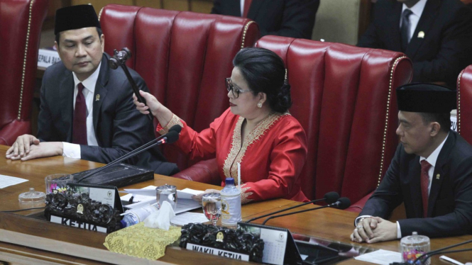 Puan Maharani saat terpilih menjadi Ketua DPR periode 2019-2024.