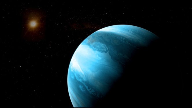Artwork: The gaseous world and its star are about 30 light-years from us - University of Bern