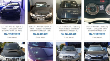 Mobil Subaru yang dilelang