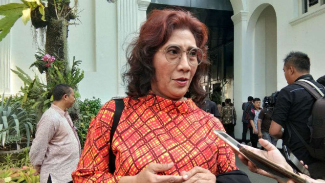 Susi Pudjiastuti, pendiri sekaligus pemilik maskapai penerbangan Susi Air, juga mantan Menteri Kelautan dan Perikanan, 