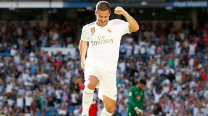 Gelandang Real Madrid, Eden Hazard.