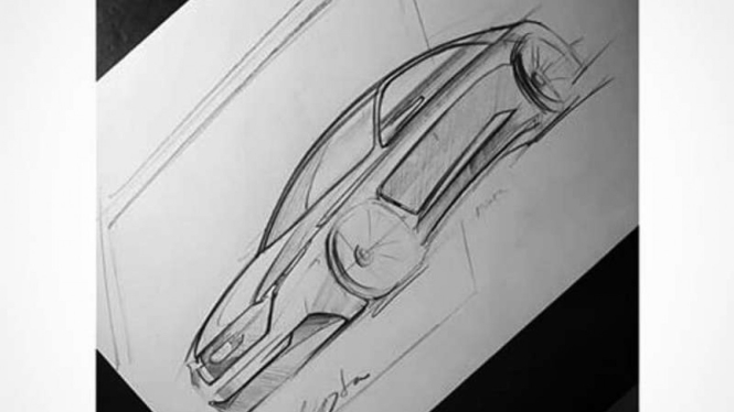 Sketsa mobil sport Esemka